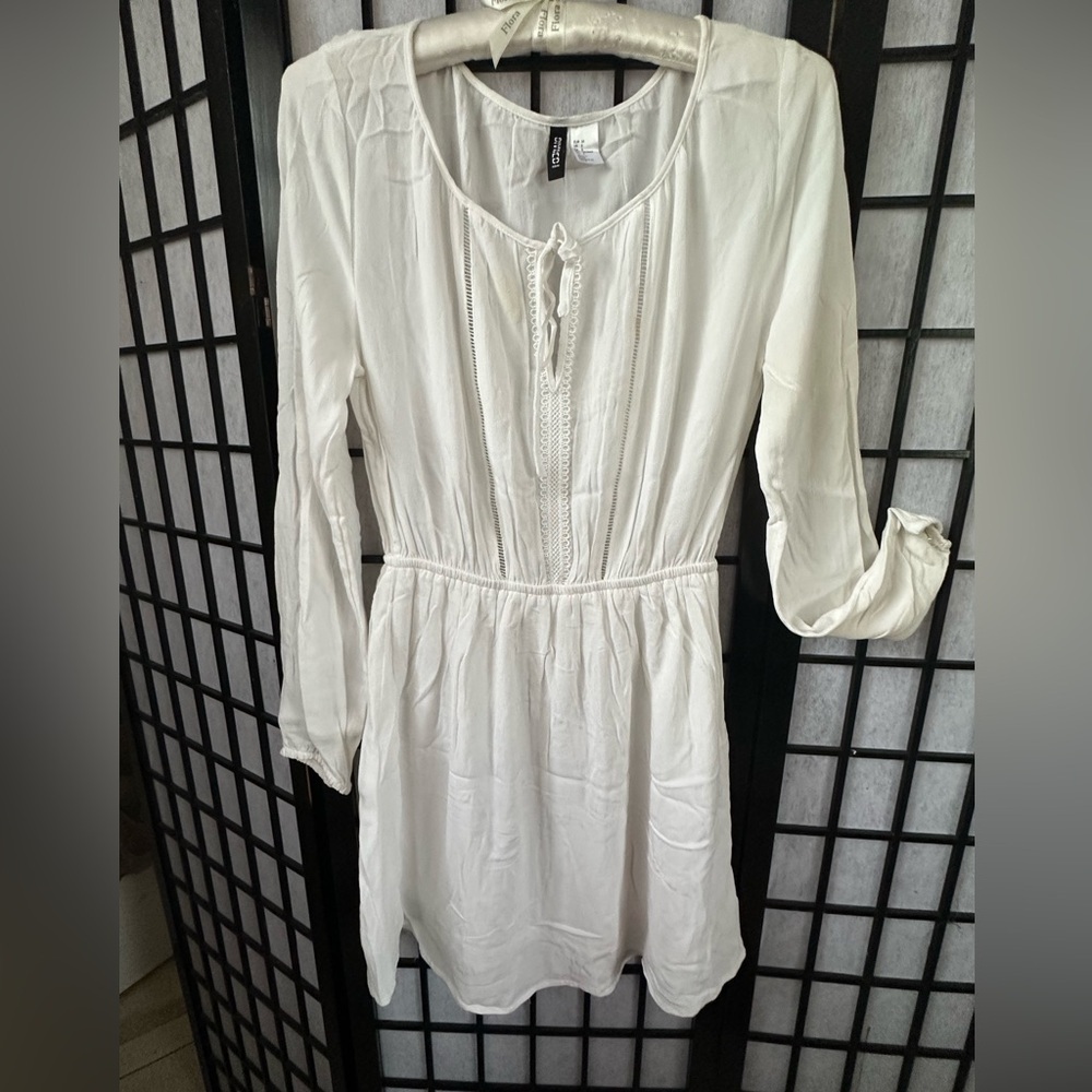 Divided white dress